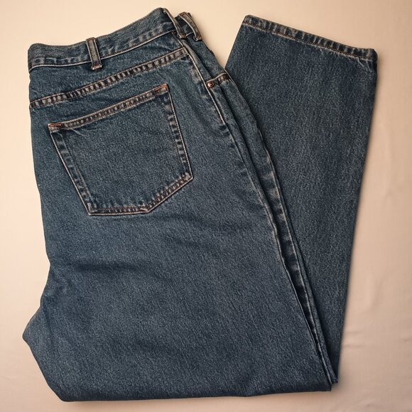 Lands' End Jeans Size 18WP High Rise Tapered Leg Medium Wash 100% Cotton - Picture 1 of 9